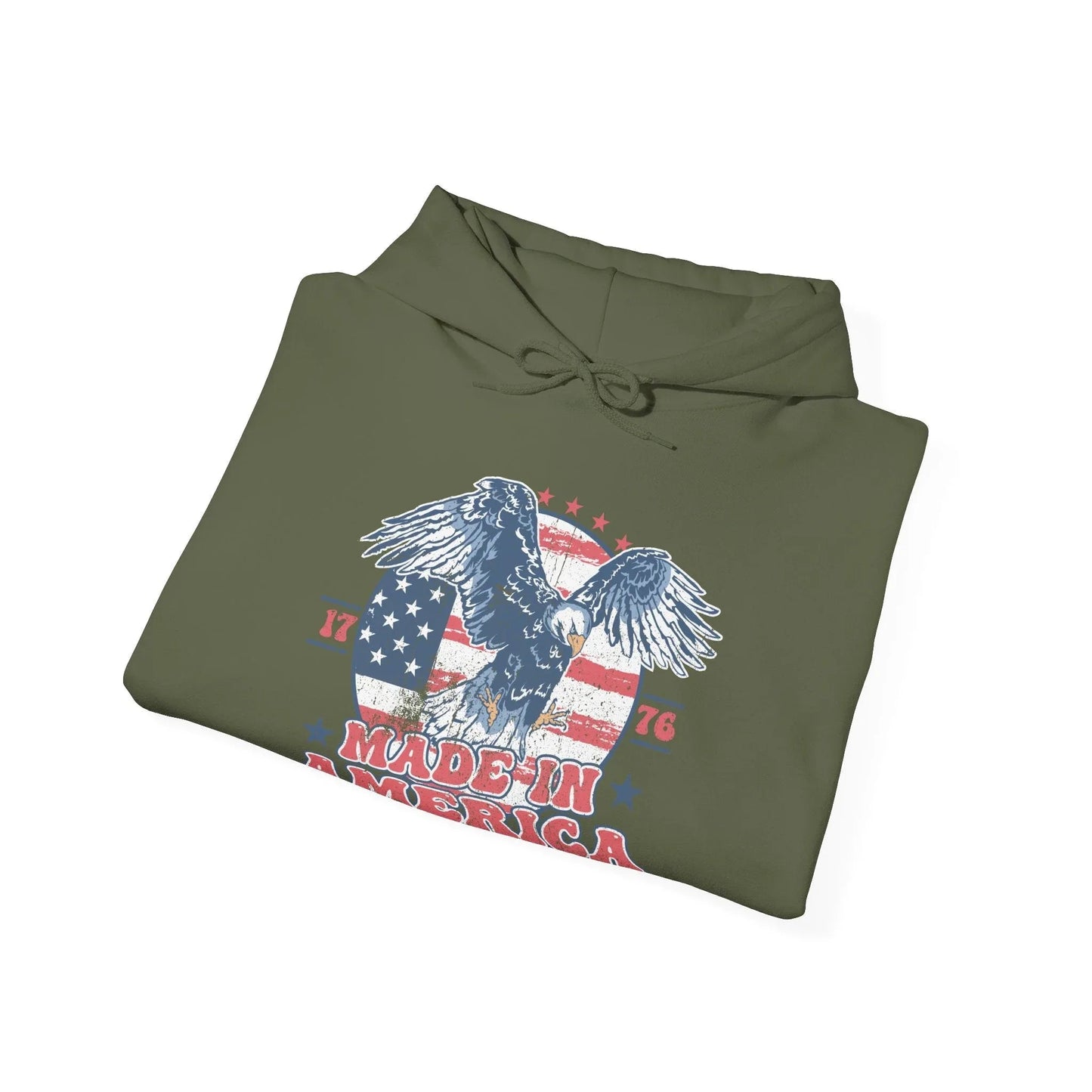 Patriotic Eagle Hoodie for Independence Day - SKULLFURY MERCH