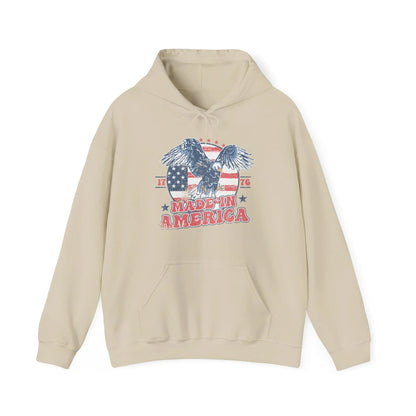 Patriotic Eagle Hoodie for Independence Day - SKULLFURY MERCH
