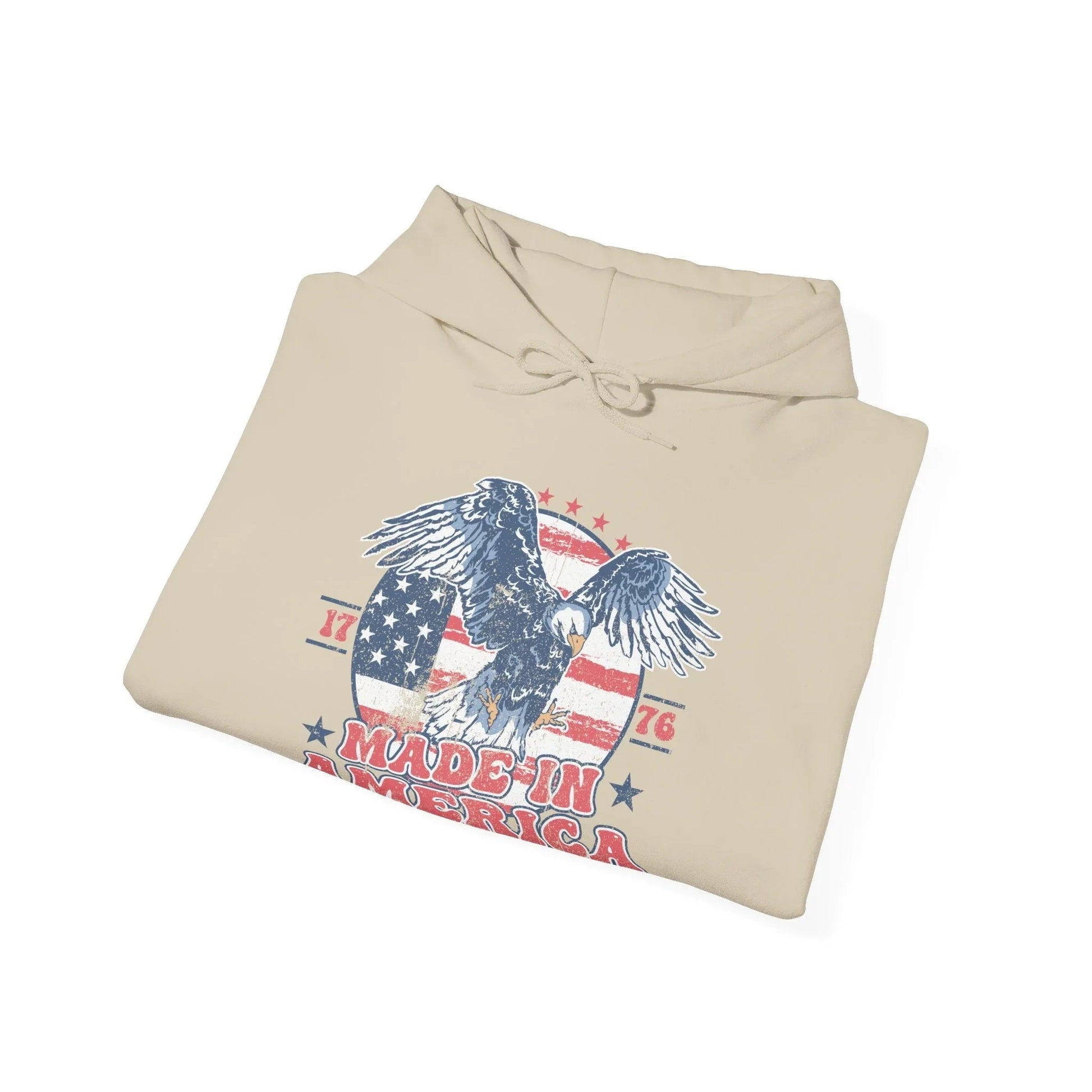 Patriotic Eagle Hoodie for Independence Day - SKULLFURY MERCH