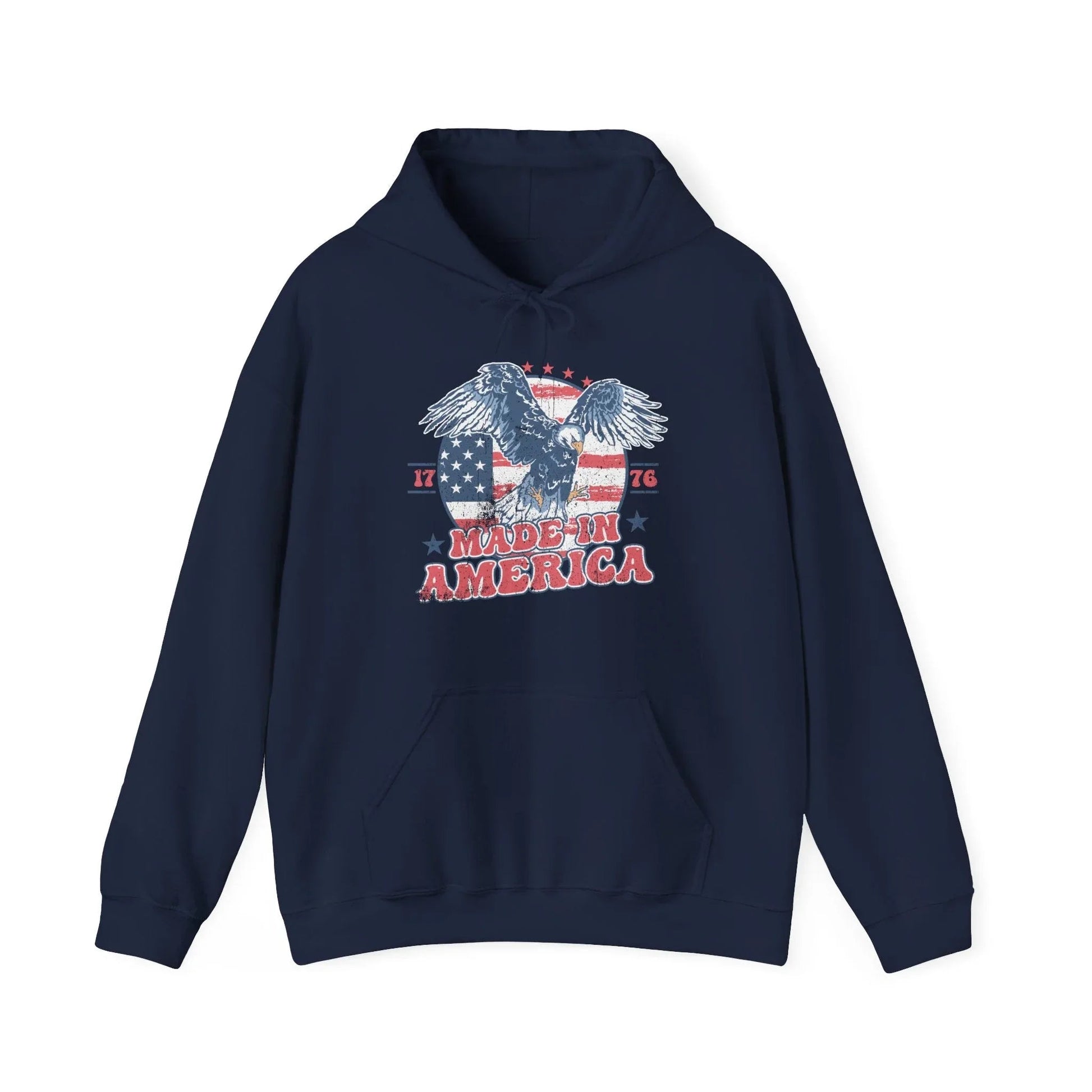 Patriotic Eagle Hoodie for Independence Day - SKULLFURY MERCH