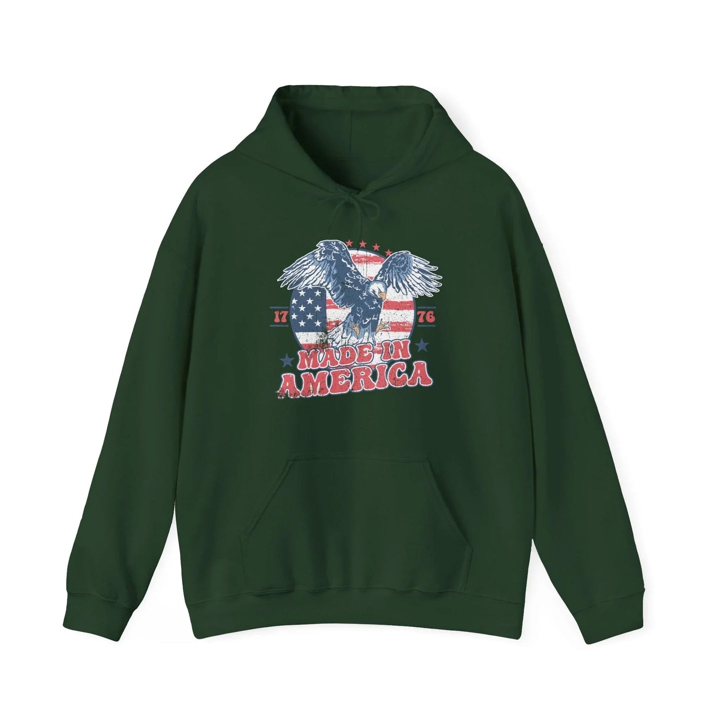 Patriotic Eagle Hoodie for Independence Day - SKULLFURY MERCH