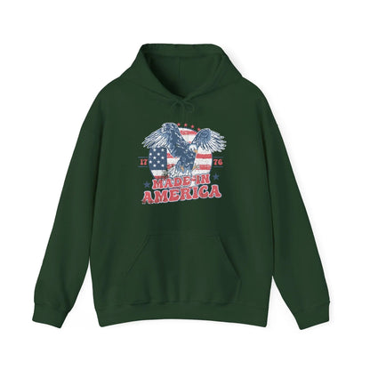 Patriotic Eagle Hoodie for Independence Day - SKULLFURY MERCH