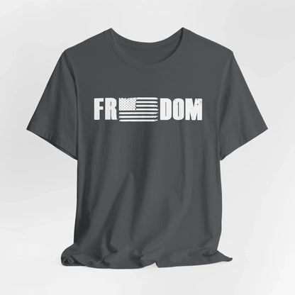 Patriotic Freedom Tee, USA Flag Shirt, Independence Day Apparel, American Pride Top, Fourth of July Tee, Patriotic Clothing - SKULLFURY MERCH