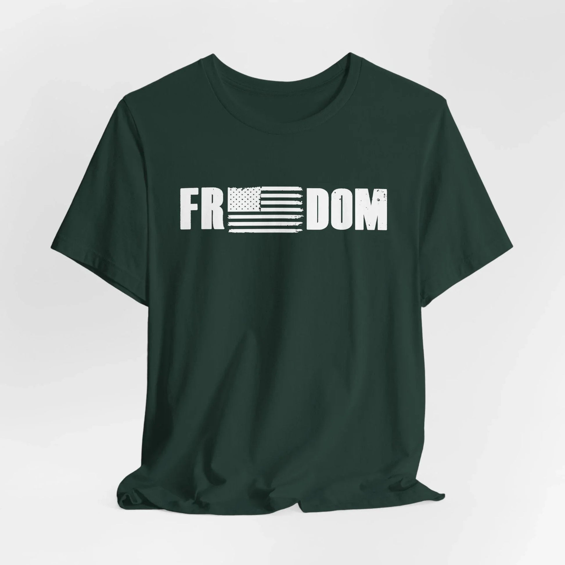 Patriotic Freedom Tee, USA Flag Shirt, Independence Day Apparel, American Pride Top, Fourth of July Tee, Patriotic Clothing - SKULLFURY MERCH