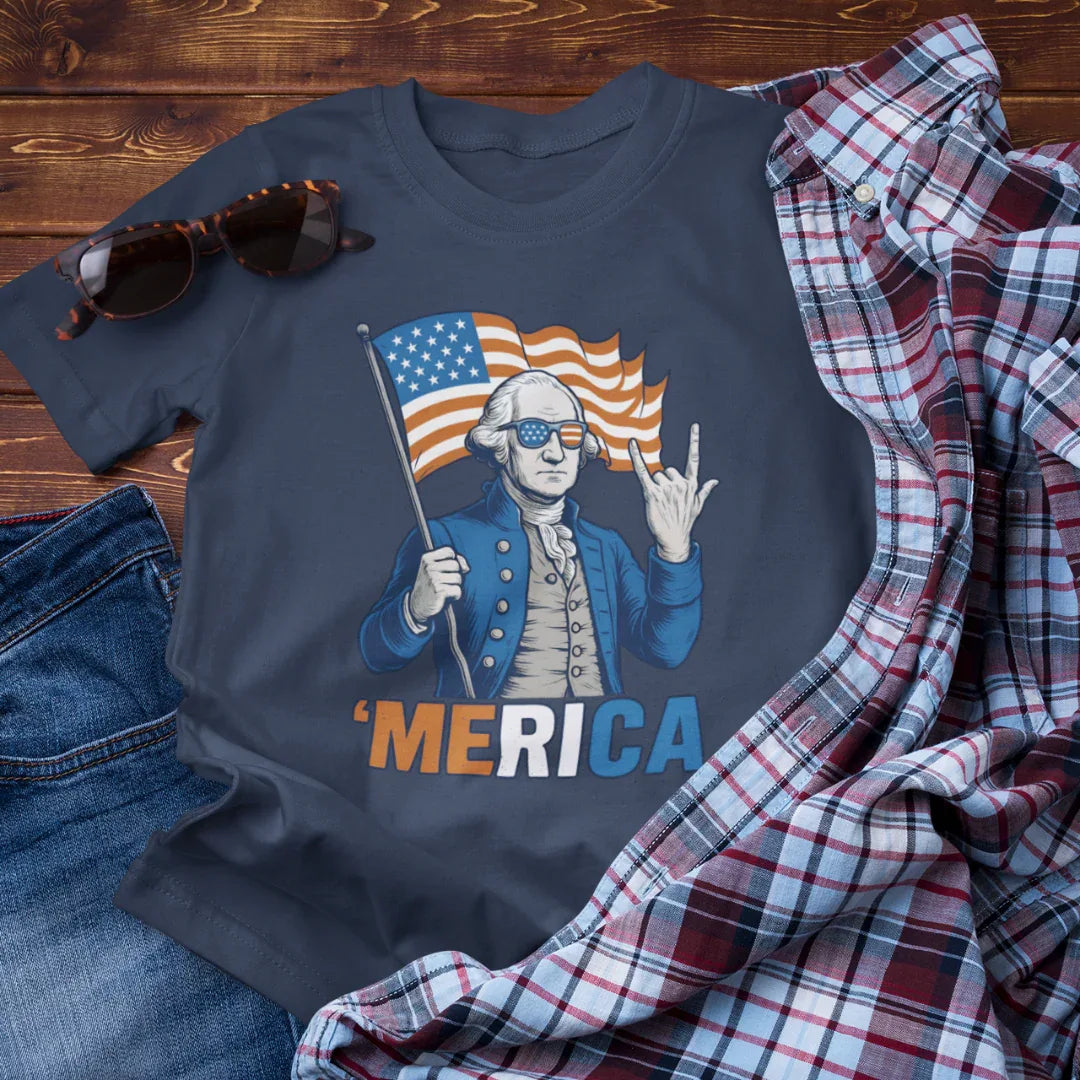 Patriotic Graphic Tee - 'Merica, 4th of July Shirt, Funny T-Shirt for Independence Day, USA Pride Clothing, Gift for Veterans - SKULLFURY MERCH