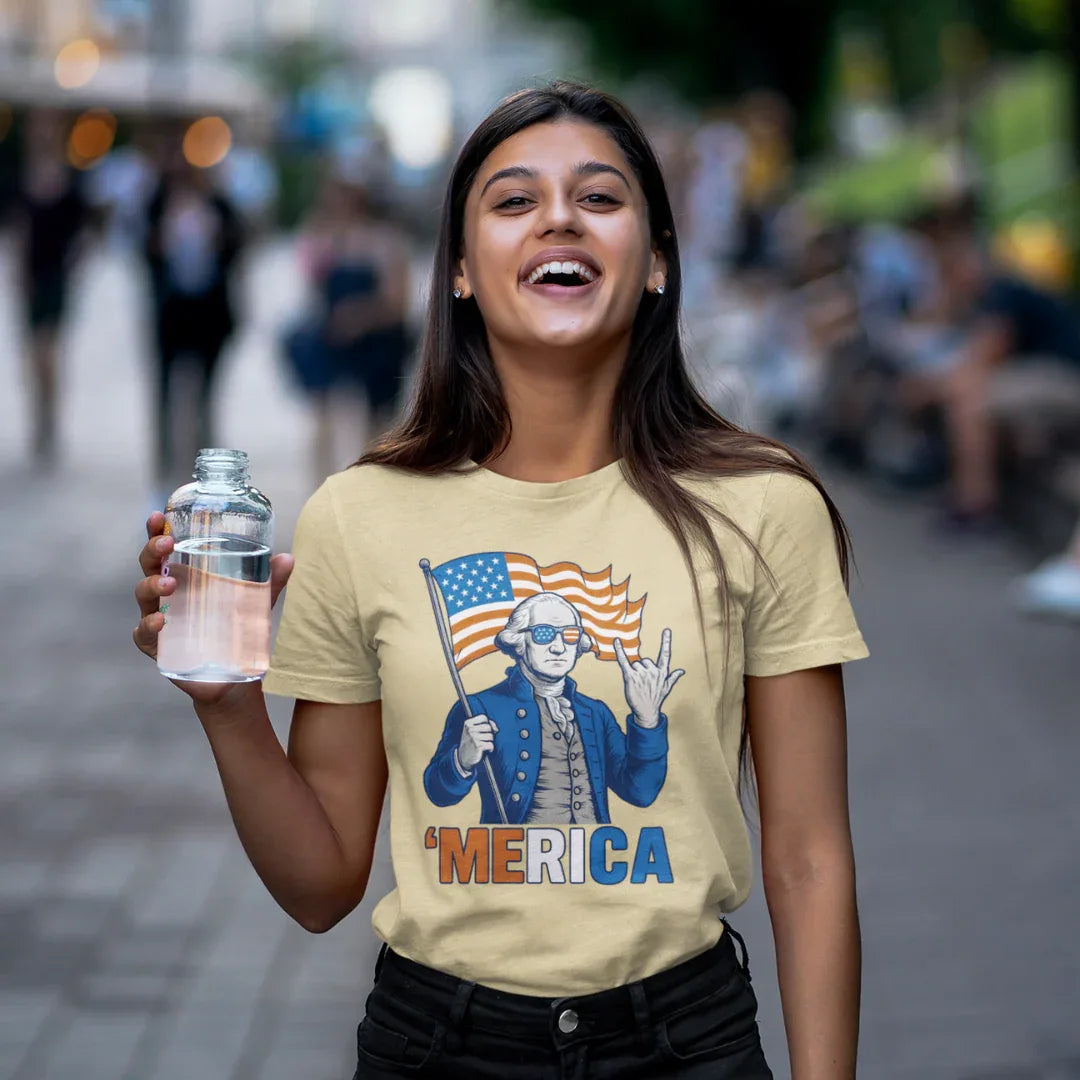 Patriotic Graphic Tee - 'Merica, 4th of July Shirt, Funny T-Shirt for Independence Day, USA Pride Clothing, Gift for Veterans - SKULLFURY MERCH