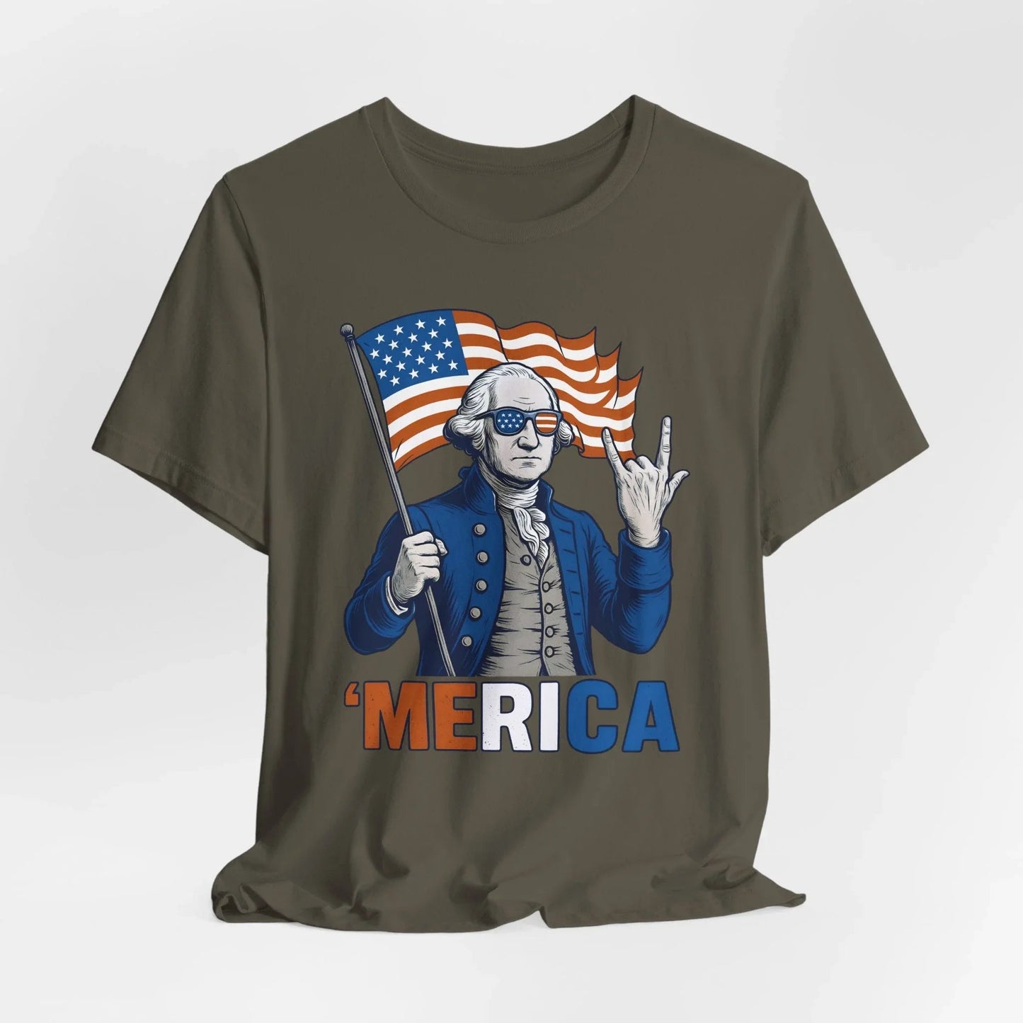 Patriotic Graphic Tee - 'Merica, 4th of July Shirt, Funny T-Shirt for Independence Day, USA Pride Clothing, Gift for Veterans - SKULLFURY MERCH