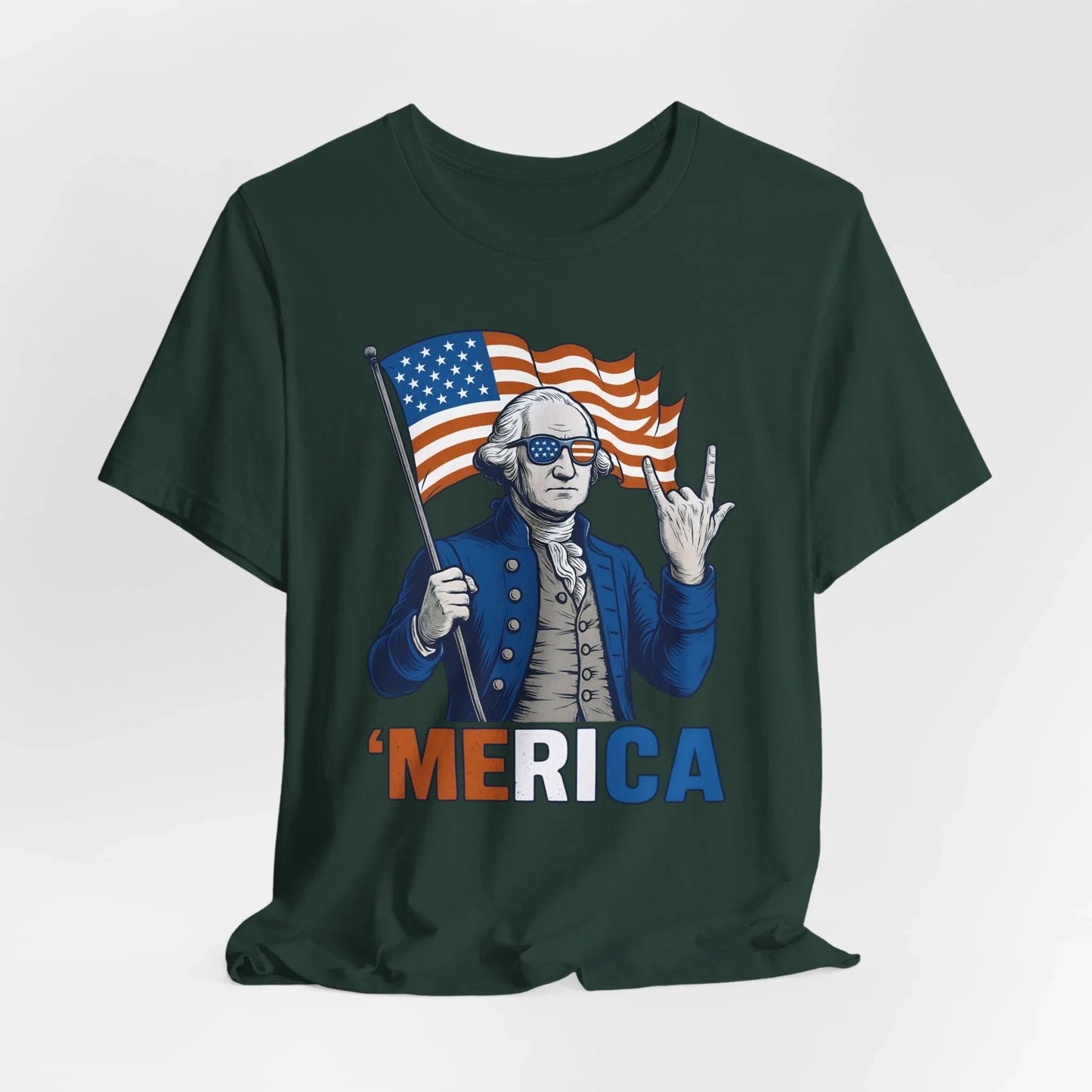 Patriotic Graphic Tee - 'Merica, 4th of July Shirt, Funny T-Shirt for Independence Day, USA Pride Clothing, Gift for Veterans - SKULLFURY MERCH