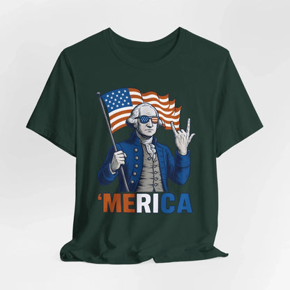 Patriotic Graphic Tee - 'Merica, 4th of July Shirt, Funny T-Shirt for Independence Day, USA Pride Clothing, Gift for Veterans - SKULLFURY MERCH