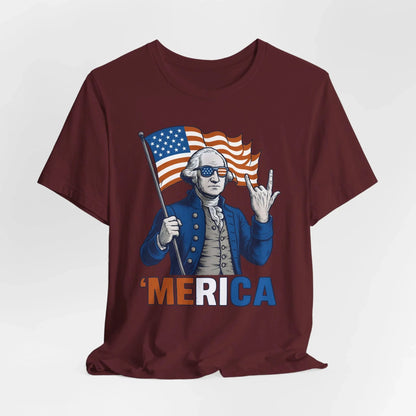 Patriotic Graphic Tee - 'Merica, 4th of July Shirt, Funny T-Shirt for Independence Day, USA Pride Clothing, Gift for Veterans - SKULLFURY MERCH