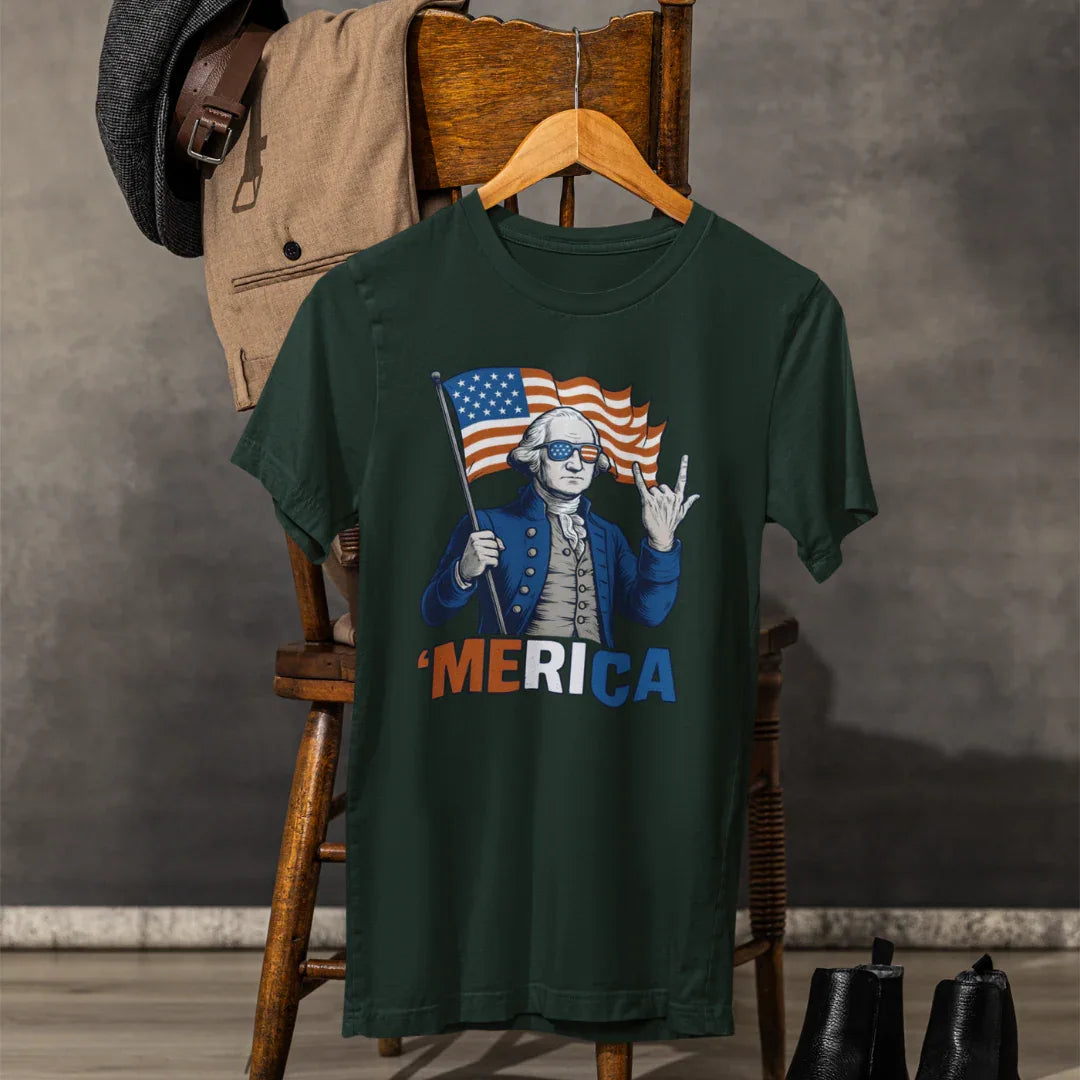 Patriotic Graphic Tee - 'Merica, 4th of July Shirt, Funny T-Shirt for Independence Day, USA Pride Clothing, Gift for Veterans - SKULLFURY MERCH