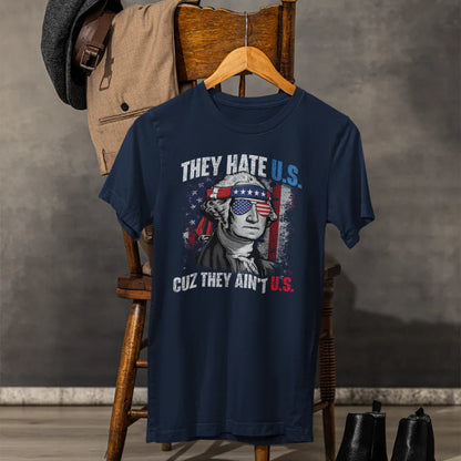 Patriotic Short Sleeve Tee, Independence Day Shirt, USA Pride Top, Trendy Graphic Tee, Casual Summer Wear, Gift for Americans - SKULLFURY MERCH