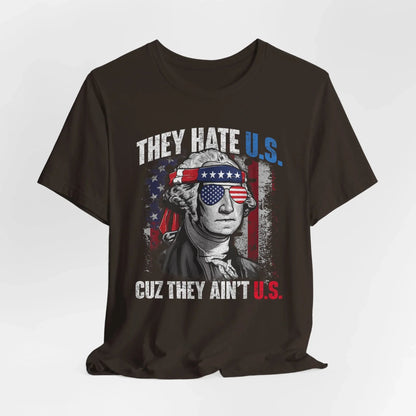 Patriotic Short Sleeve Tee, Independence Day Shirt, USA Pride Top, Trendy Graphic Tee, Casual Summer Wear, Gift for Americans - SKULLFURY MERCH