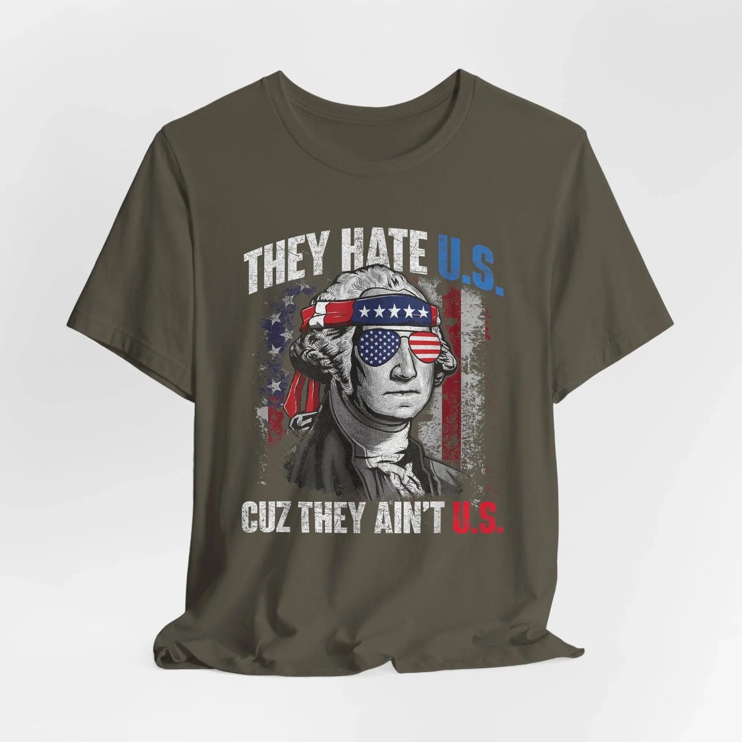 Patriotic Short Sleeve Tee, Independence Day Shirt, USA Pride Top, Trendy Graphic Tee, Casual Summer Wear, Gift for Americans - SKULLFURY MERCH