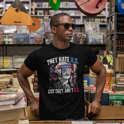 Patriotic Short Sleeve Tee, Independence Day Shirt, USA Pride Top, Trendy Graphic Tee, Casual Summer Wear, Gift for Americans - SKULLFURY MERCH