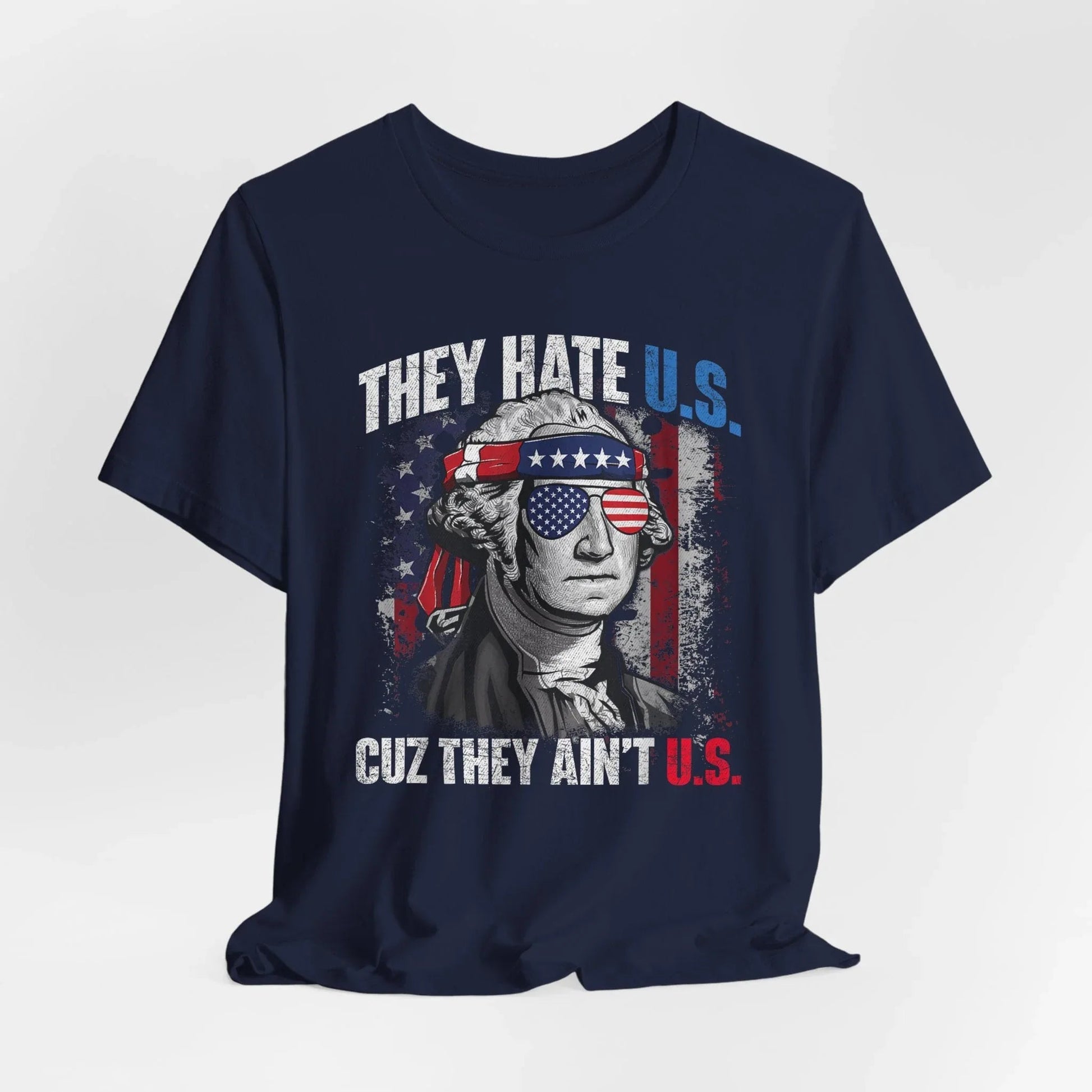 Patriotic Short Sleeve Tee, Independence Day Shirt, USA Pride Top, Trendy Graphic Tee, Casual Summer Wear, Gift for Americans - SKULLFURY MERCH