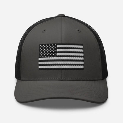 Patriotic Snapback Trucker Cap - American Flag Design - SKULLFURY MERCH