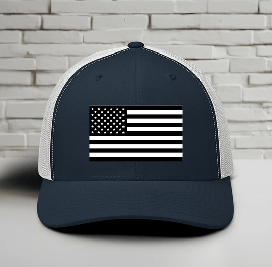 Patriotic Snapback Trucker Cap - American Flag Design - SKULLFURY MERCH