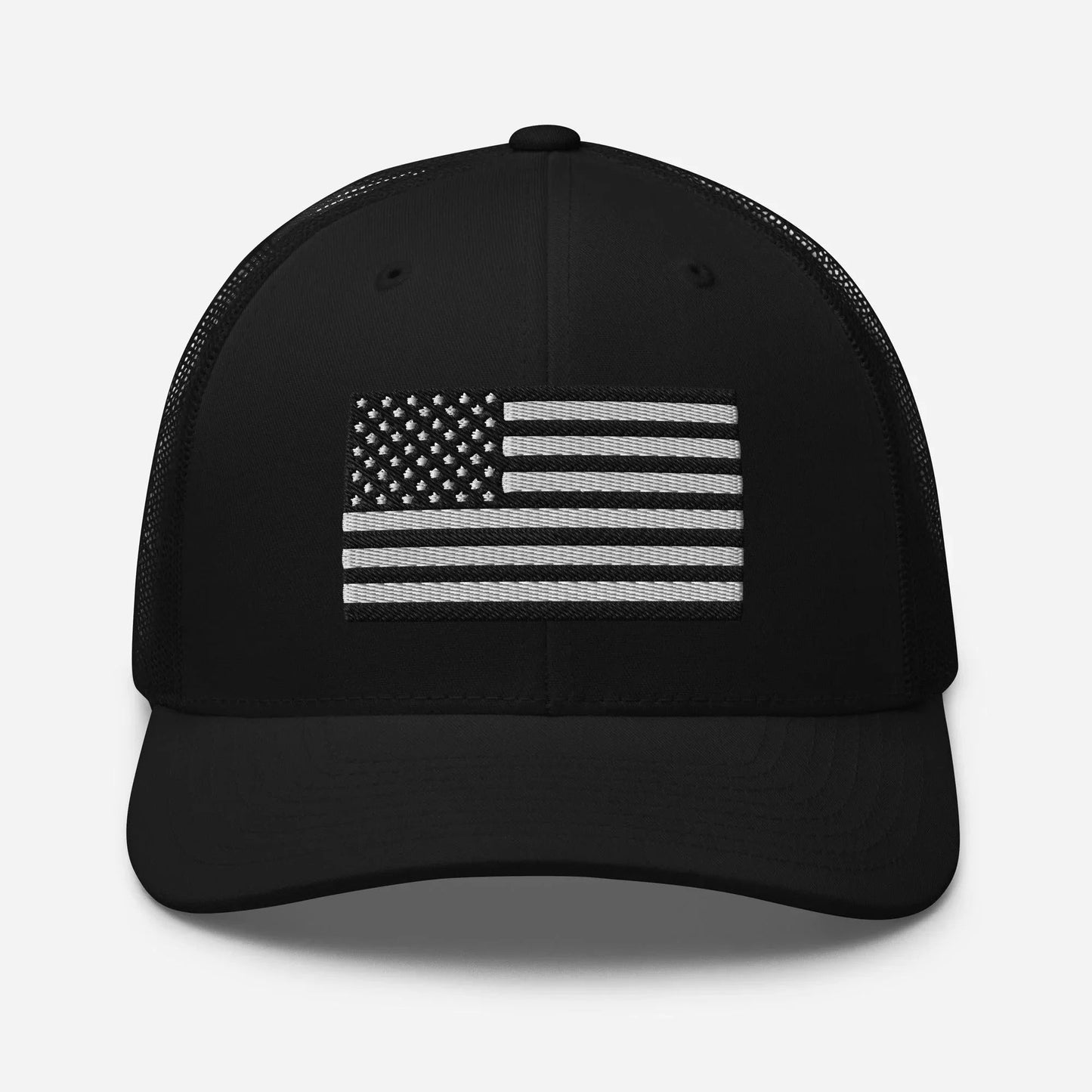 Patriotic Snapback Trucker Cap - American Flag Design - SKULLFURY MERCH
