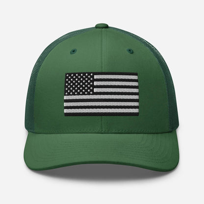 Patriotic Snapback Trucker Cap - American Flag Design - SKULLFURY MERCH