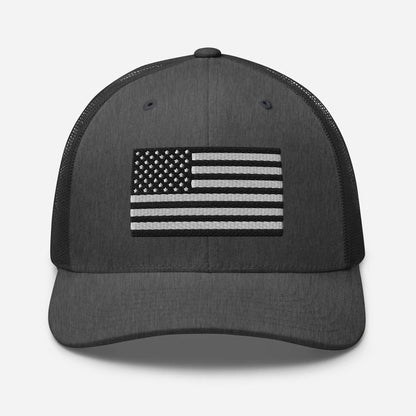 Patriotic Snapback Trucker Cap - American Flag Design - SKULLFURY MERCH