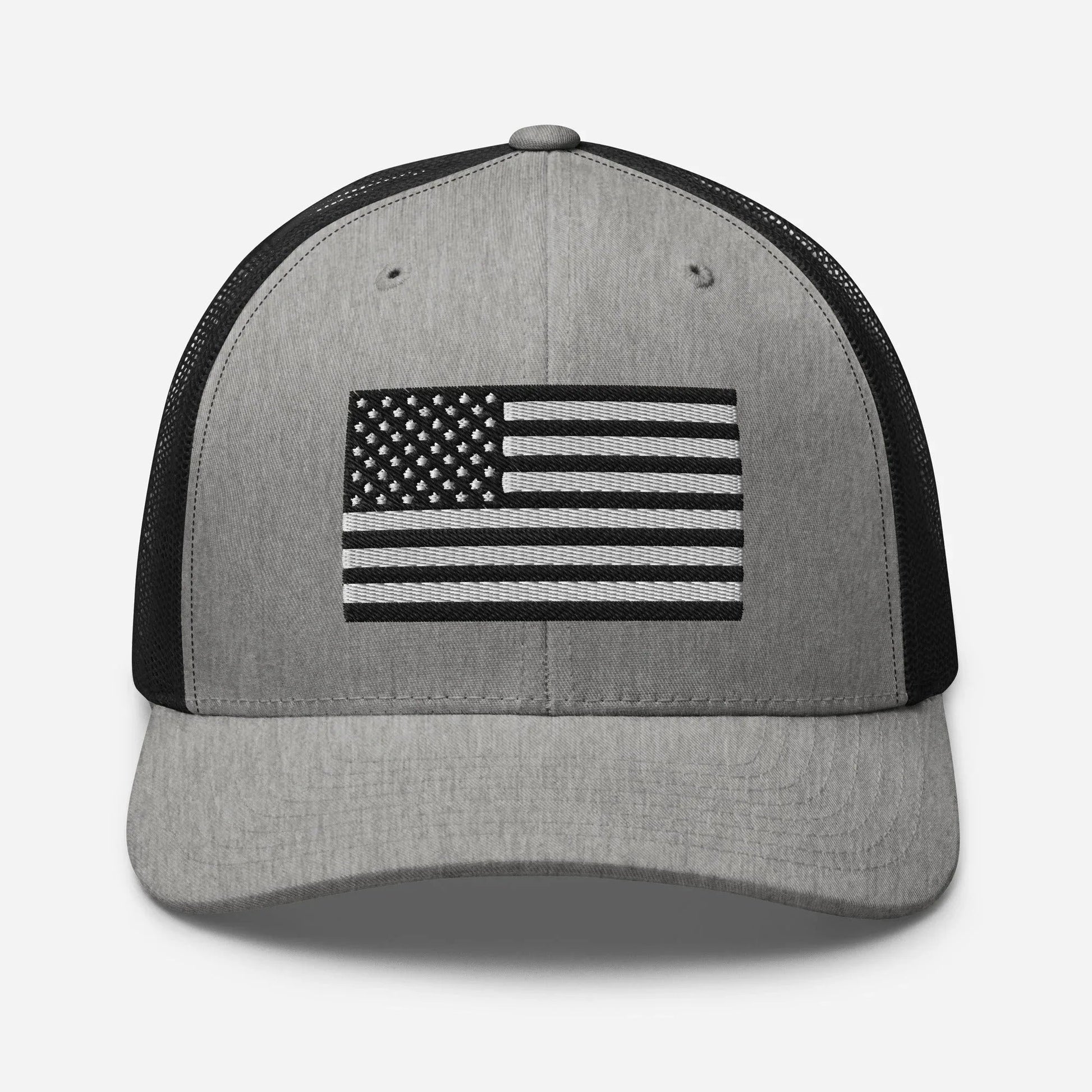 Patriotic Snapback Trucker Cap - American Flag Design - SKULLFURY MERCH