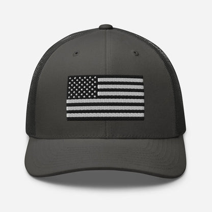 Patriotic Snapback Trucker Cap - American Flag Design - SKULLFURY MERCH