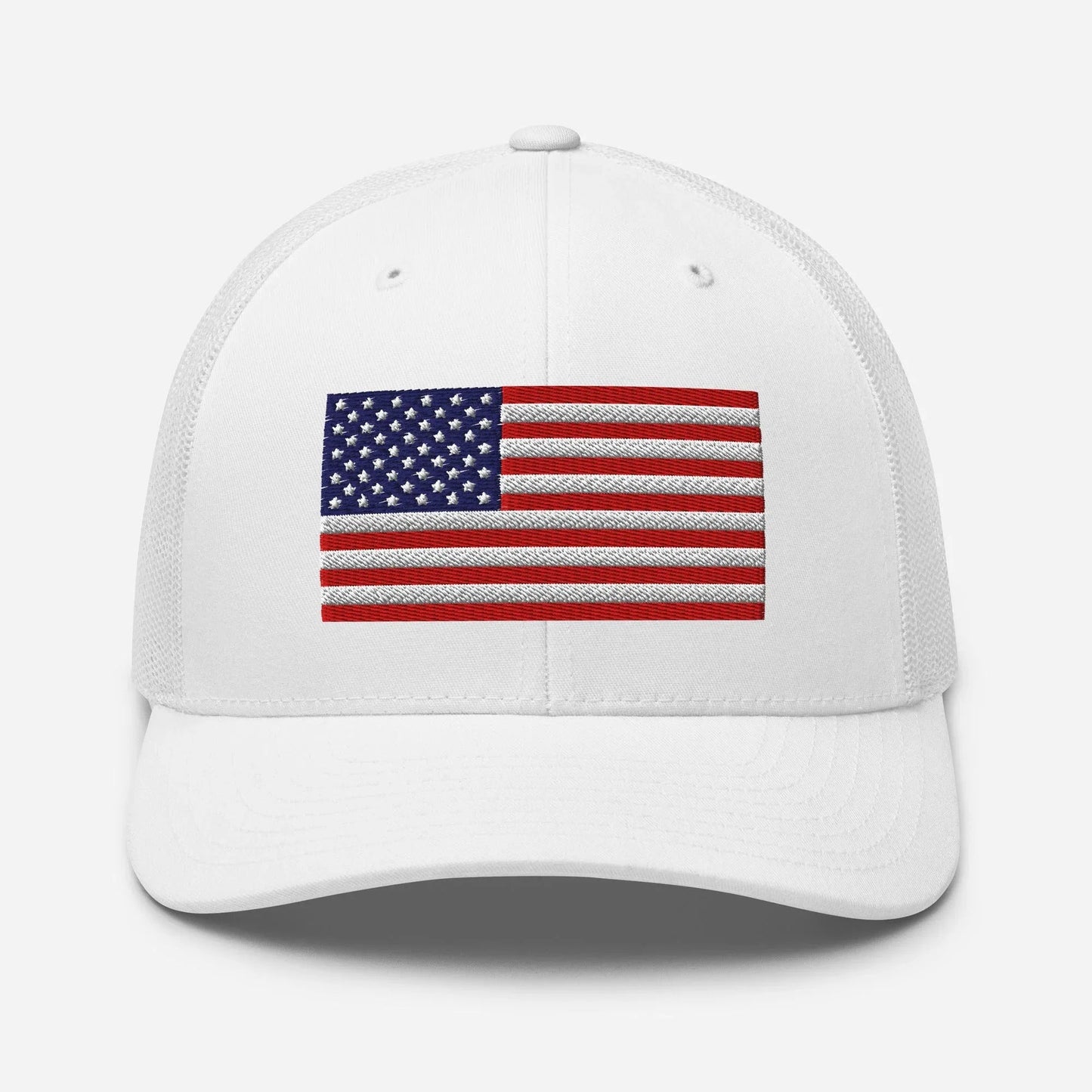 Patriotic Snapback Trucker Cap - USA Flag Design - SKULLFURY MERCH