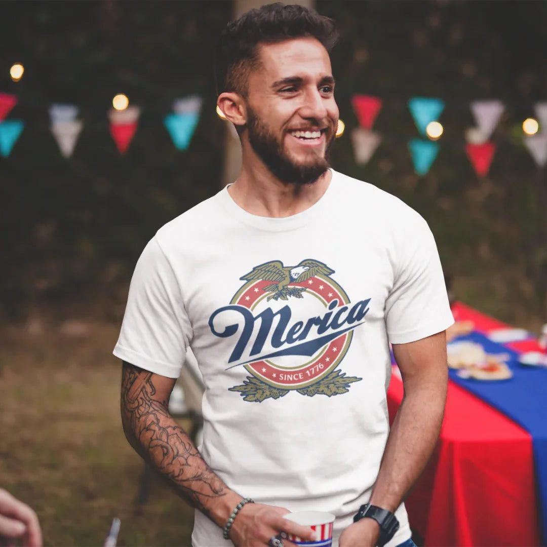 Patriotic Tee, America Shirt, Unisex Shirt, Short Sleeve Tee, 4th of July Shirt, Independence Day Tee - SKULLFURY MERCH