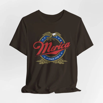 Patriotic Unisex Tee - 'Merica' Short Sleeve Shirt, 4th of July, BBQ, Casual Wear, Gift for Him/Her, USA Pride Apparel - SKULLFURY MERCH