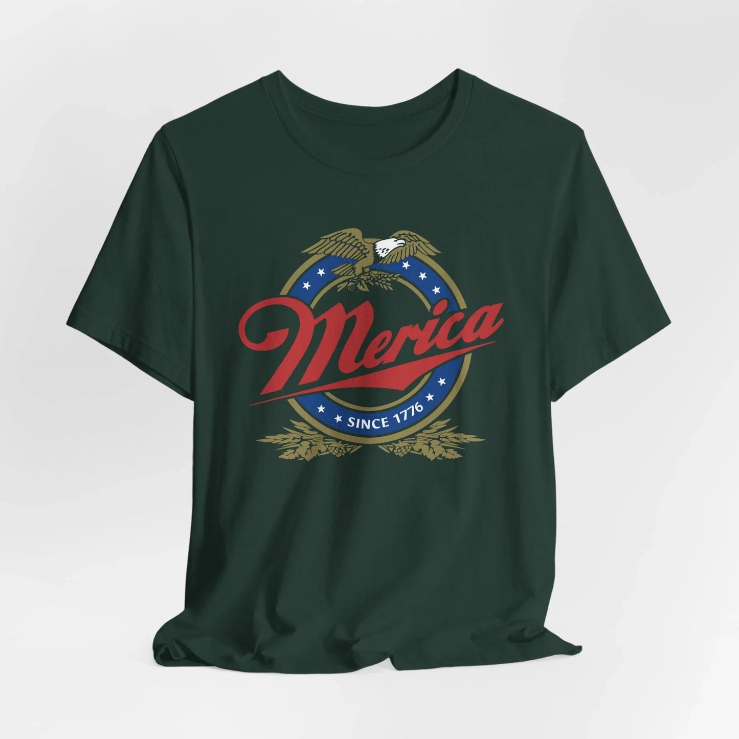 Patriotic Unisex Tee - 'Merica' Short Sleeve Shirt, 4th of July, BBQ, Casual Wear, Gift for Him/Her, USA Pride Apparel - SKULLFURY MERCH
