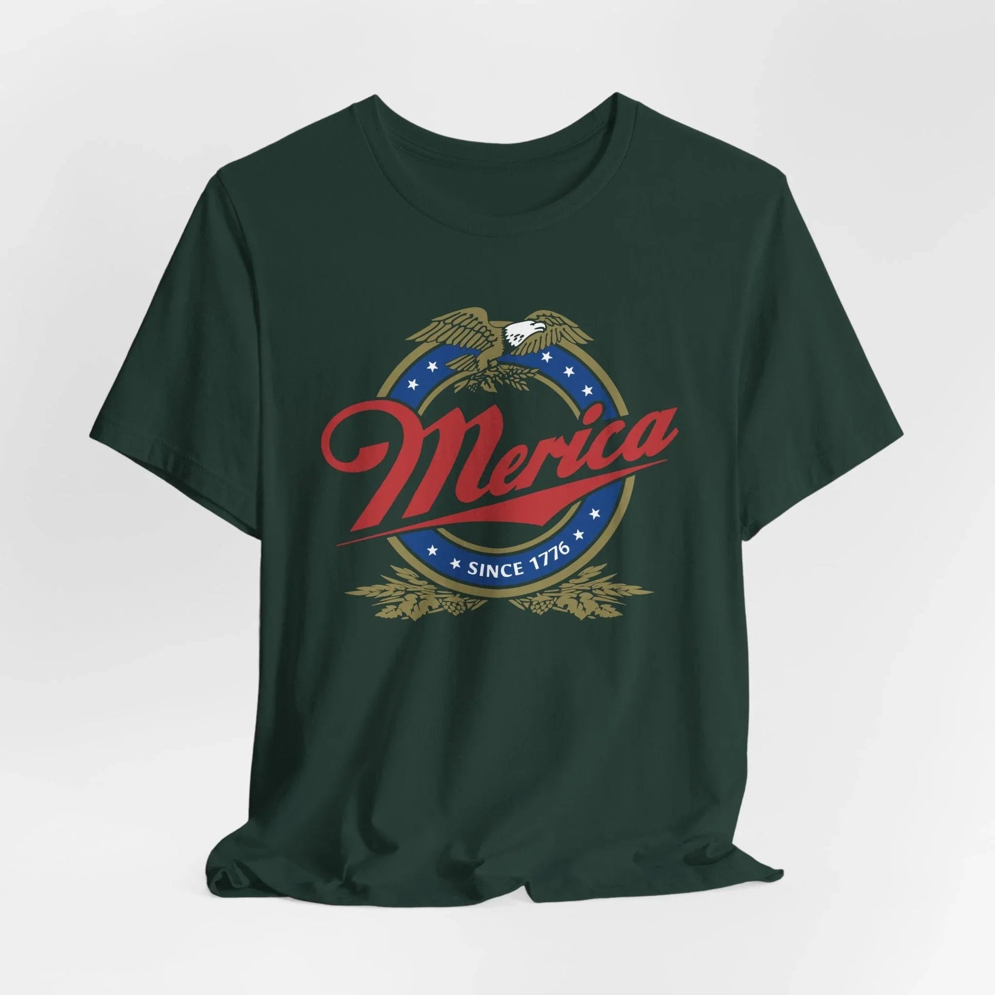 Patriotic Unisex Tee - 'Merica' Short Sleeve Shirt, 4th of July, BBQ, Casual Wear, Gift for Him/Her, USA Pride Apparel - SKULLFURY MERCH