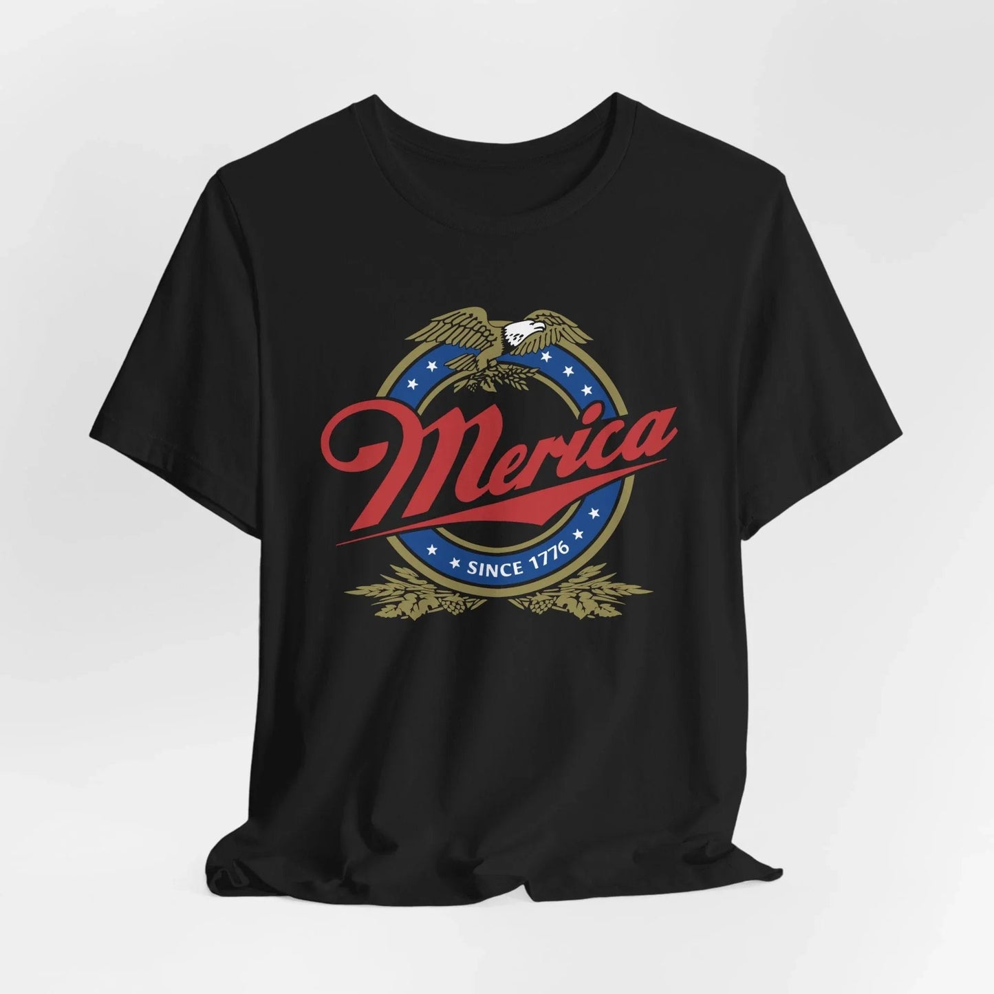 Patriotic Unisex Tee - 'Merica' Short Sleeve Shirt, 4th of July, BBQ, Casual Wear, Gift for Him/Her, USA Pride Apparel - SKULLFURY MERCH