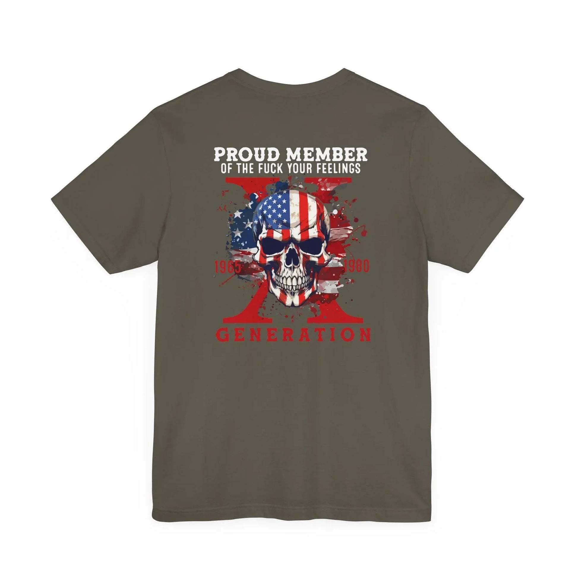 Proud Member of the Fuck Your Feelings X Generation Unisex T-Shirt, Gen X Skull Graphic Tee - SKULLFURY MERCH