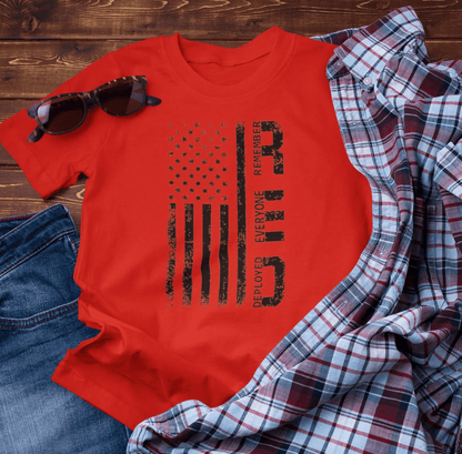 R.E.D Remember Everyone Deployed Unisex T-Shirt, Military Support Tee, Patriotic Shirt, Veteran Gift, Armed Forces Apparel - SKULLFURY MERCH