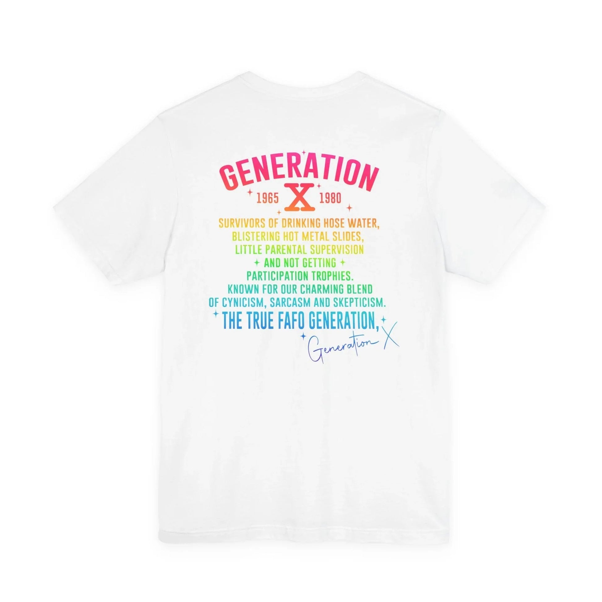 Retro Gen X T-Shirt, Vintage Style Tee, Unisex Graphic Tee, Nostalgic 80s Shirt, Perfect for Gen X Fans, Gift for Retro Lovers - SKULLFURY MERCH