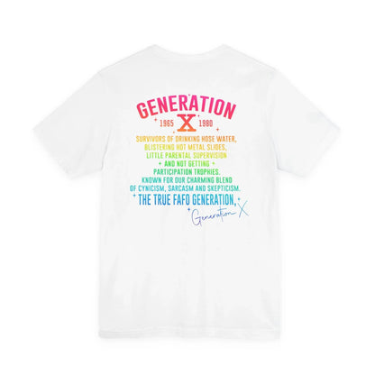 Retro Gen X T-Shirt, Vintage Style Tee, Unisex Graphic Tee, Nostalgic 80s Shirt, Perfect for Gen X Fans, Gift for Retro Lovers - SKULLFURY MERCH