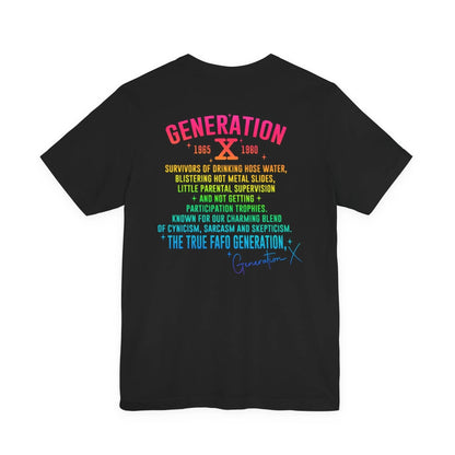 Retro Gen X T-Shirt, Vintage Style Tee, Unisex Graphic Tee, Nostalgic 80s Shirt, Perfect for Gen X Fans, Gift for Retro Lovers - SKULLFURY MERCH