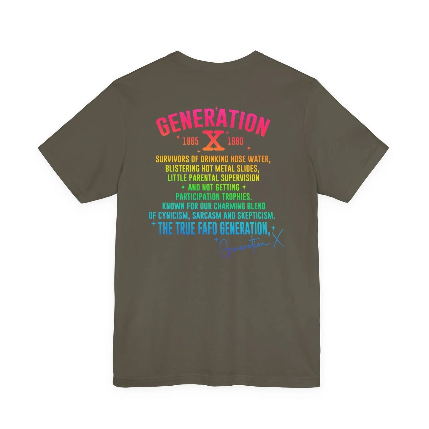 Retro Gen X T-Shirt, Vintage Style Tee, Unisex Graphic Tee, Nostalgic 80s Shirt, Perfect for Gen X Fans, Gift for Retro Lovers - SKULLFURY MERCH