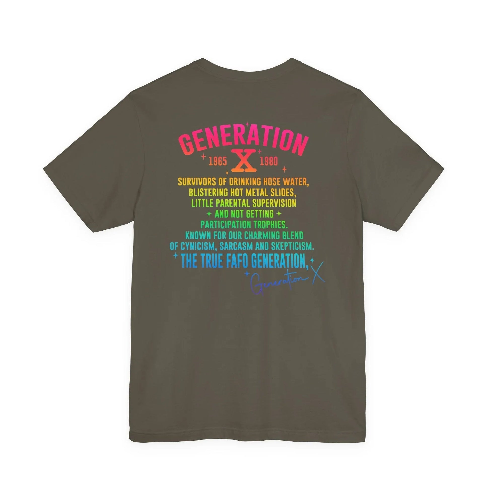 Retro Gen X T-Shirt, Vintage Style Tee, Unisex Graphic Tee, Nostalgic 80s Shirt, Perfect for Gen X Fans, Gift for Retro Lovers - SKULLFURY MERCH