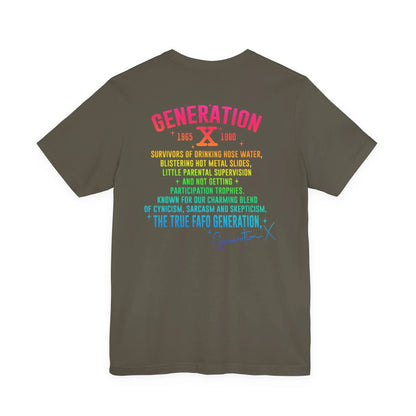 Retro Gen X T-Shirt, Vintage Style Tee, Unisex Graphic Tee, Nostalgic 80s Shirt, Perfect for Gen X Fans, Gift for Retro Lovers - SKULLFURY MERCH