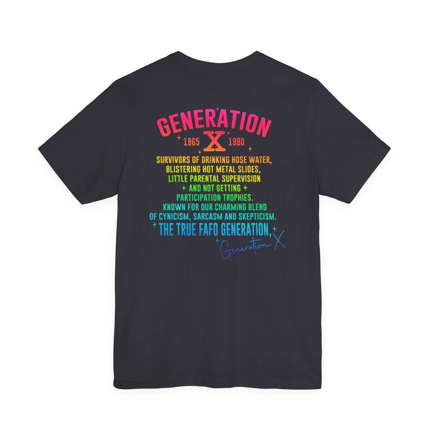 Retro Gen X T-Shirt, Vintage Style Tee, Unisex Graphic Tee, Nostalgic 80s Shirt, Perfect for Gen X Fans, Gift for Retro Lovers - SKULLFURY MERCH