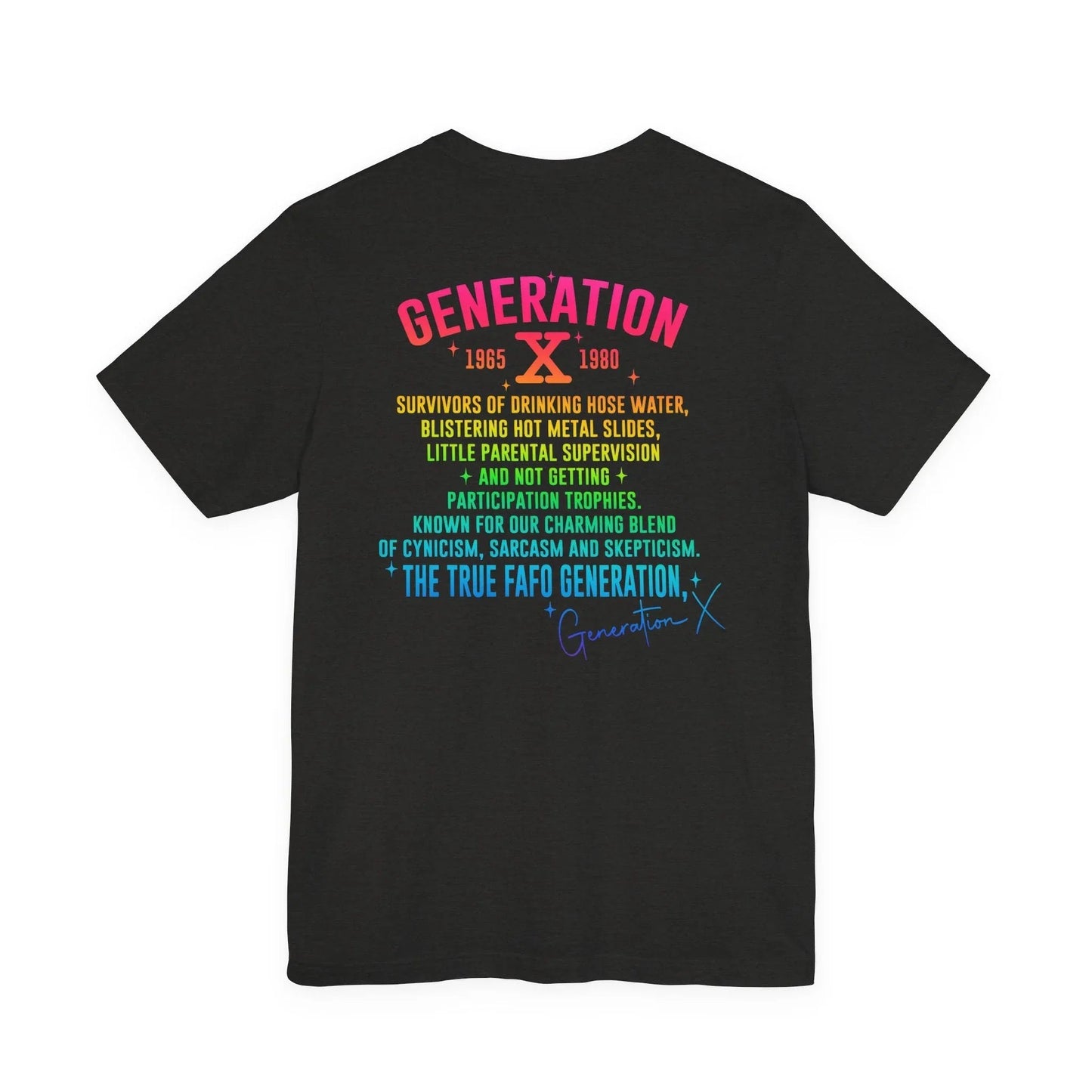 Retro Gen X T-Shirt, Vintage Style Tee, Unisex Graphic Tee, Nostalgic 80s Shirt, Perfect for Gen X Fans, Gift for Retro Lovers - SKULLFURY MERCH