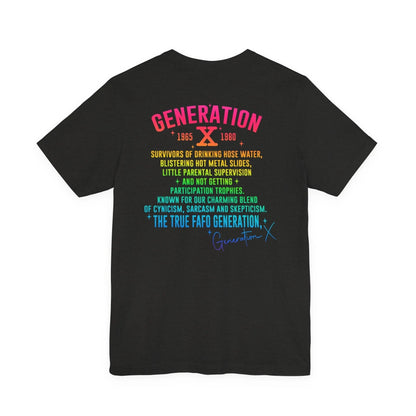 Retro Gen X T-Shirt, Vintage Style Tee, Unisex Graphic Tee, Nostalgic 80s Shirt, Perfect for Gen X Fans, Gift for Retro Lovers - SKULLFURY MERCH