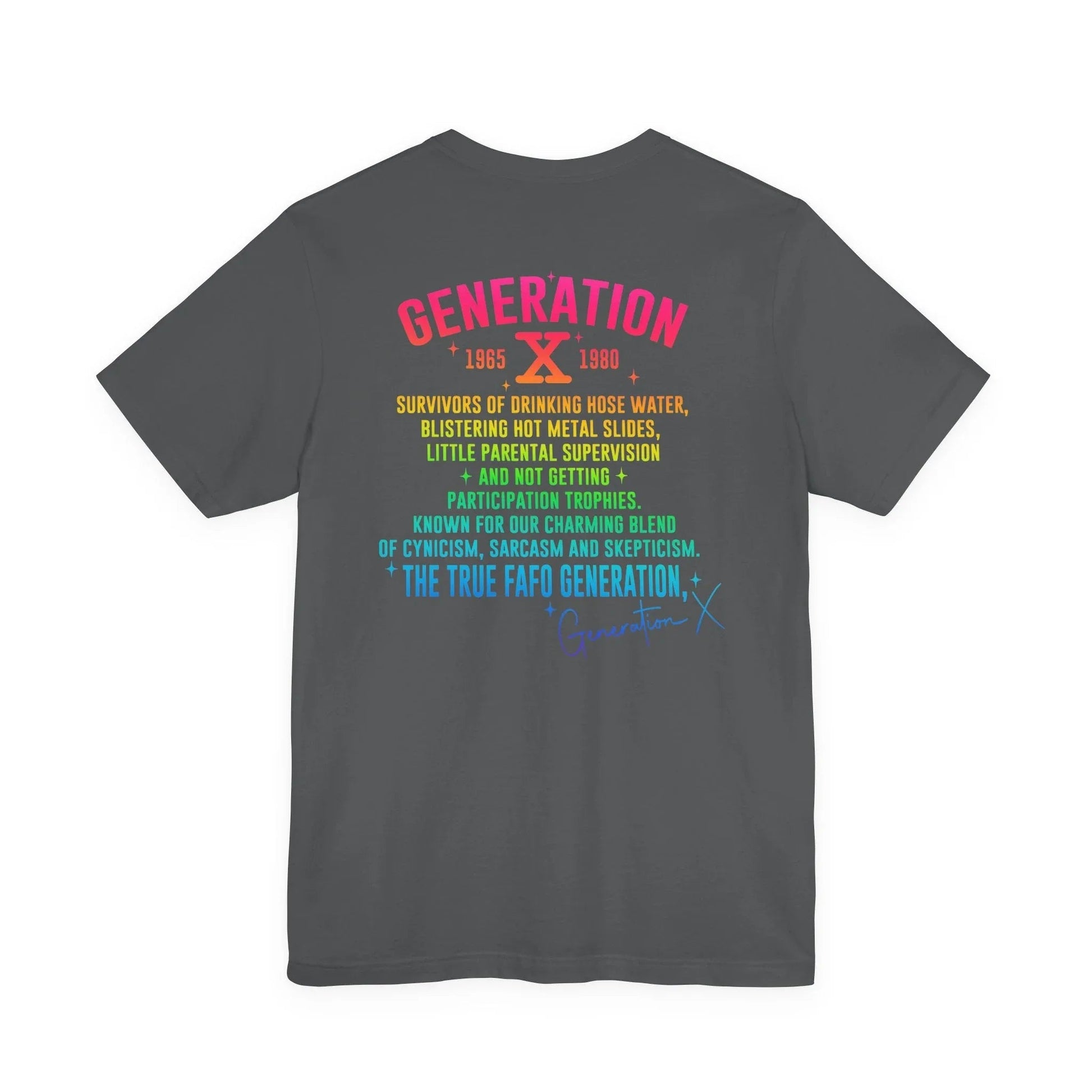 Retro Gen X T-Shirt, Vintage Style Tee, Unisex Graphic Tee, Nostalgic 80s Shirt, Perfect for Gen X Fans, Gift for Retro Lovers - SKULLFURY MERCH