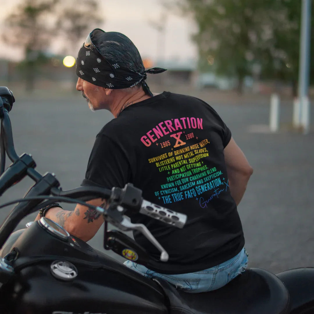 Retro Gen X T-Shirt, Vintage Style Tee, Unisex Graphic Tee, Nostalgic 80s Shirt, Perfect for Gen X Fans, Gift for Retro Lovers - SKULLFURY MERCH