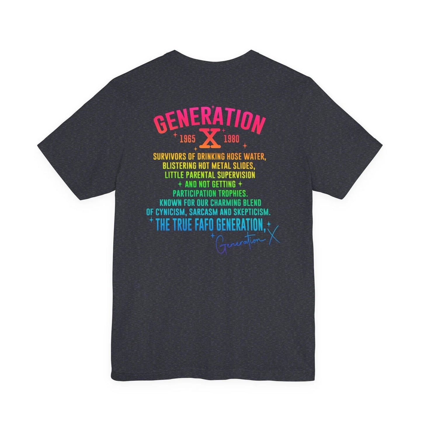 Retro Gen X T-Shirt, Vintage Style Tee, Unisex Graphic Tee, Nostalgic 80s Shirt, Perfect for Gen X Fans, Gift for Retro Lovers - SKULLFURY MERCH
