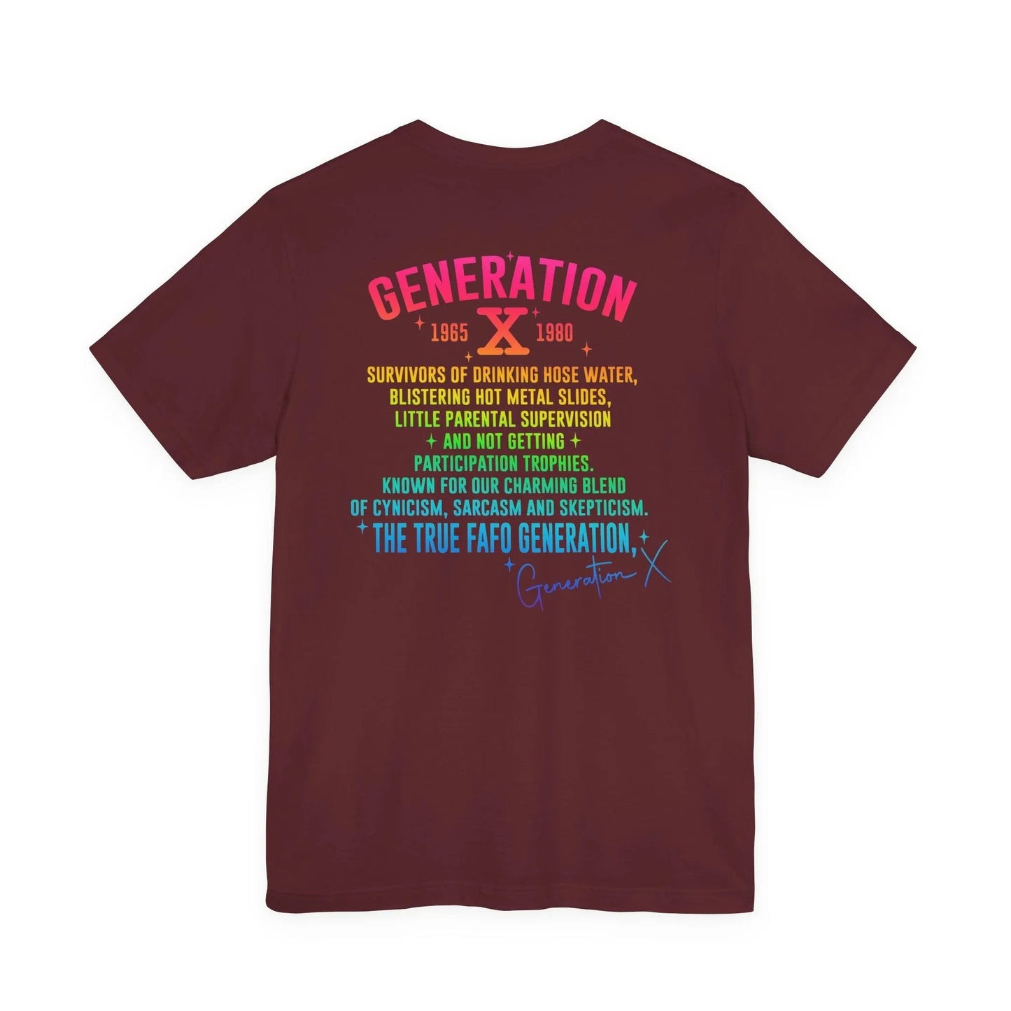 Retro Gen X T-Shirt, Vintage Style Tee, Unisex Graphic Tee, Nostalgic 80s Shirt, Perfect for Gen X Fans, Gift for Retro Lovers - SKULLFURY MERCH