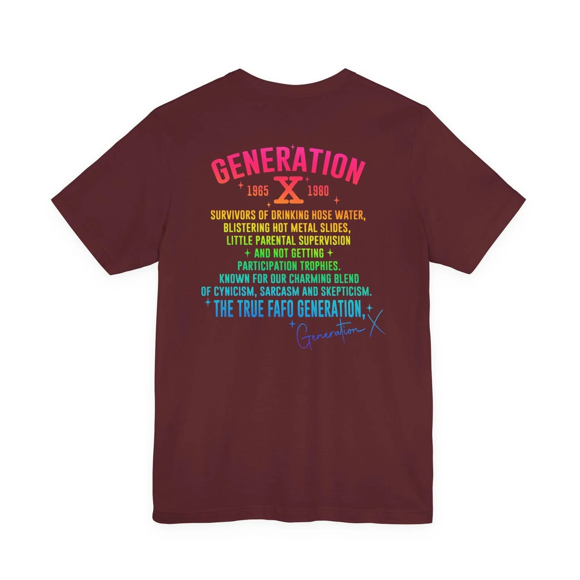 Retro Gen X T-Shirt, Vintage Style Tee, Unisex Graphic Tee, Nostalgic 80s Shirt, Perfect for Gen X Fans, Gift for Retro Lovers - SKULLFURY MERCH