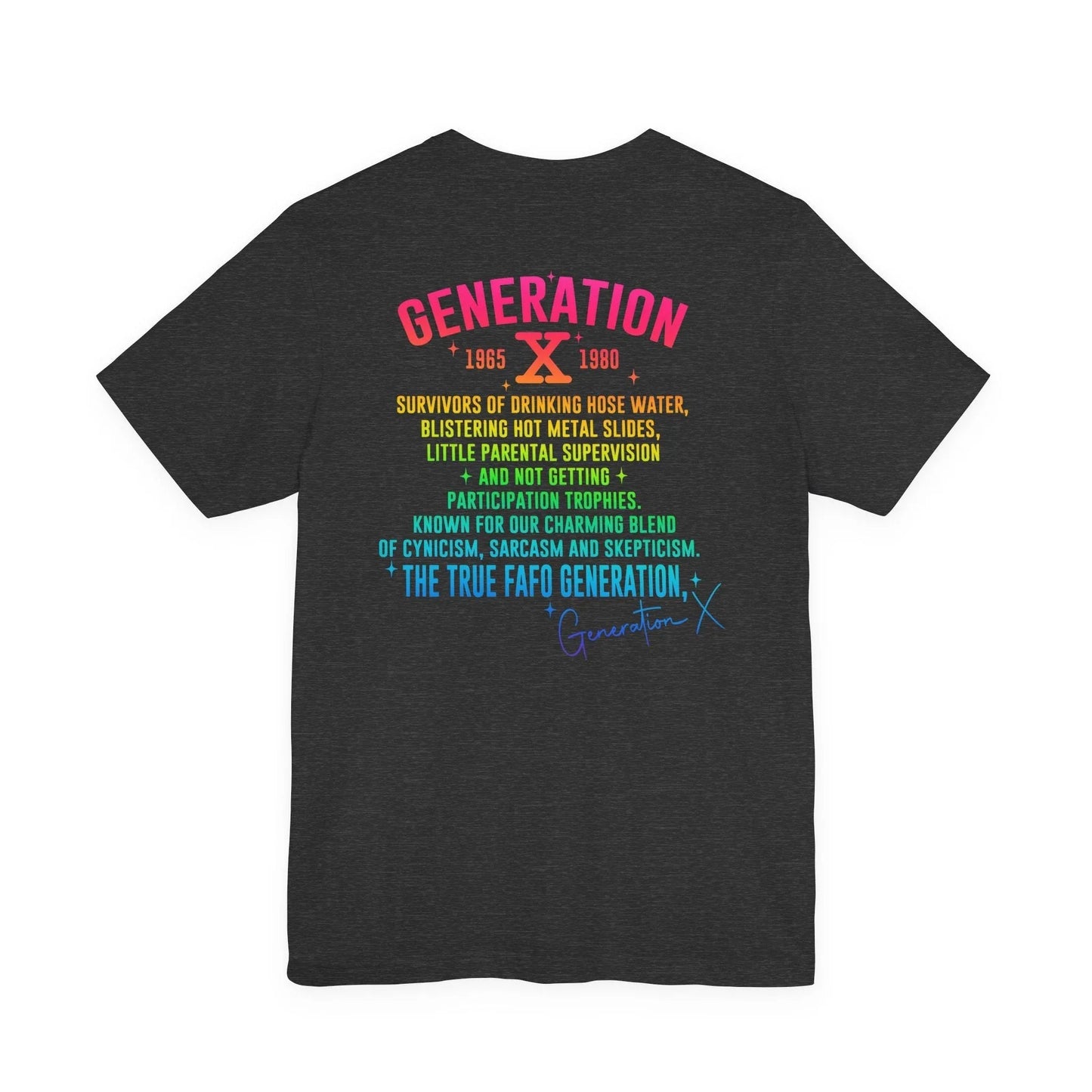 Retro Gen X T-Shirt, Vintage Style Tee, Unisex Graphic Tee, Nostalgic 80s Shirt, Perfect for Gen X Fans, Gift for Retro Lovers - SKULLFURY MERCH